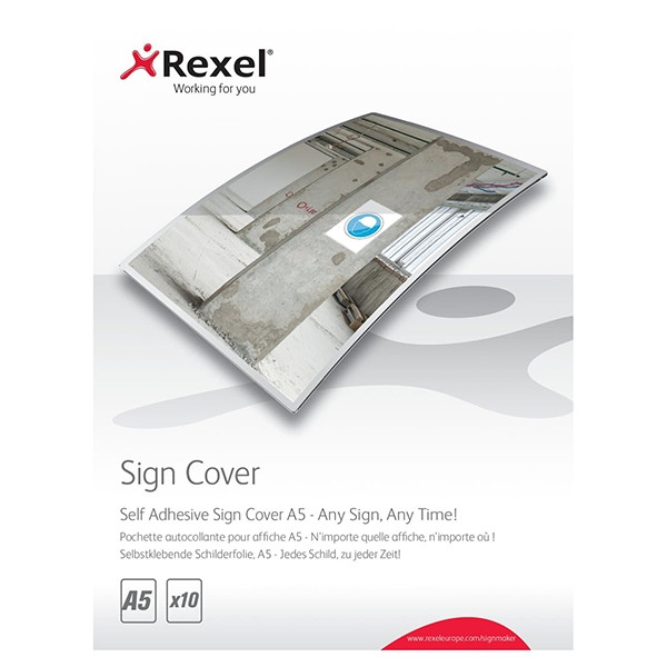 Rexel SignCover pochette à suspendre autocollante pour symboles A5 (10 pièces) 2104250 208152 - 1
