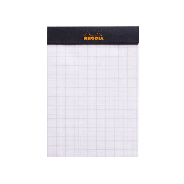Rhodia bloc de cours A6 quadrillé 5 mm 80 g/m² 80 feuilles (couverture noire) 404555 - 1