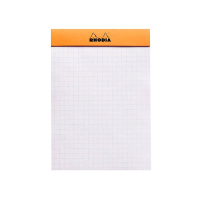 Rhodia bloc de cours A6 quadrillé 5 mm 80 g/m² 80 feuilles (couverture orange) 404554