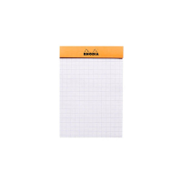 Rhodia bloc de cours A7 quadrillé 5 mm 80 g/m² 80 feuilles (couverture orange) 404556