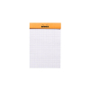 Rhodia bloc de cours A7 quadrillé 5 mm 80 g/m² 80 feuilles (couverture orange) 404556 - 1