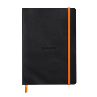 Rhodia carnet A5 ligné 80 feuilles - noir 404697