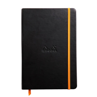 Rhodia carnet A5 ligné 80 feuilles - noir 404699