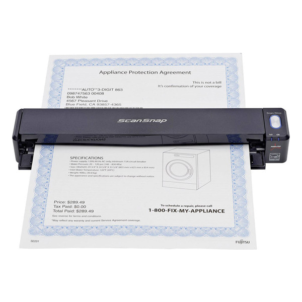 Ricoh Fujitsu ScanSnap iX100 scanner mobile A4 PA03688-B001 081618 - 1