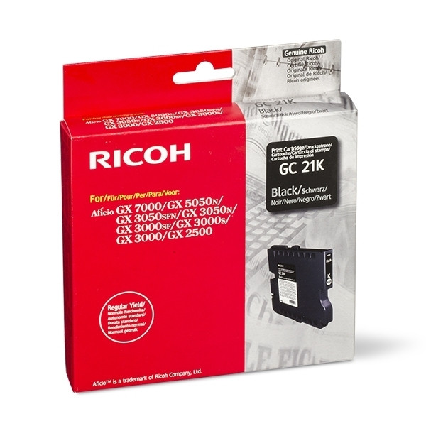 Ricoh GC-21K cartouche de gel (d'origine) - noir 405532 074888 - 1