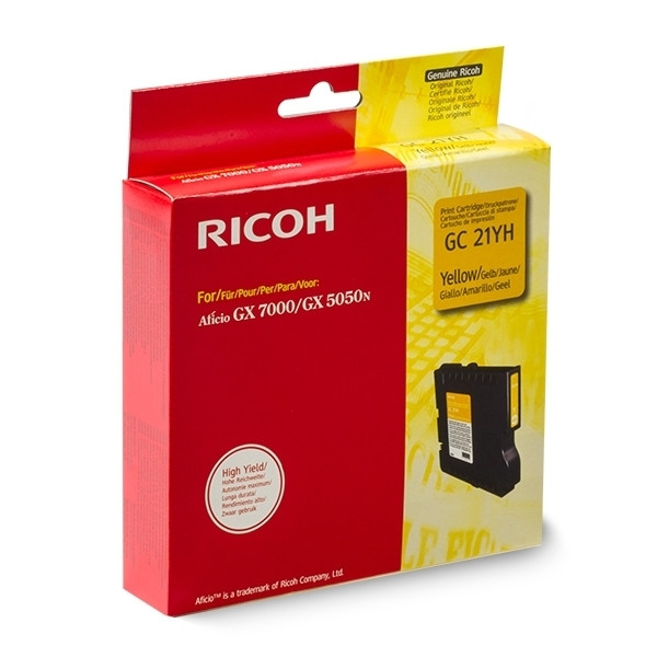Ricoh GC-21YH cartouche d'encre jaune haute capacité (d'origine) 405539 067046 - 1