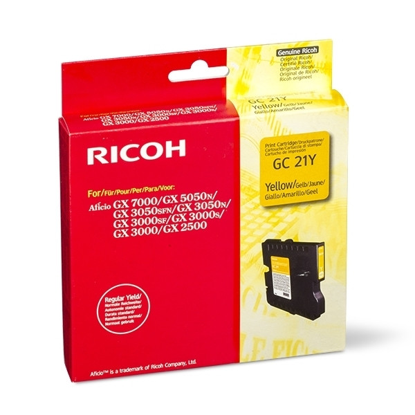Ricoh GC-21Y cartouche de gel (d'origine) - jaune 405535 074894 - 1