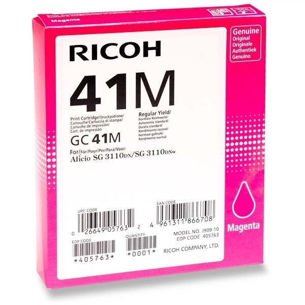 Ricoh GC-41M cartouche de gel haute capacité (d'origine) - magenta 405763 073794 - 1