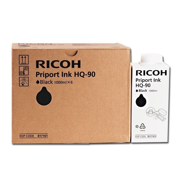 Ricoh HQ90L (817161) cartouche d'encre noire 6 pièces (d'origine) 817161 073652 - 1