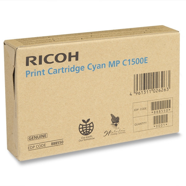 Ricoh MP C1500 C toner gel (d'origine) - cyan 888550 074822 - 1