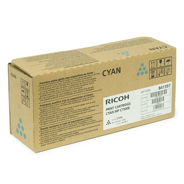 Ricoh MP C6000/C7500 toner (d'origine) - cyan 841101 841397 842072 073938 - 1