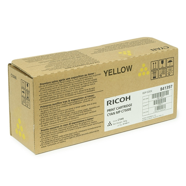 Ricoh MP C6000/C7500 toner (d'origine) - jaune 841103 841399 842070 073942 - 1