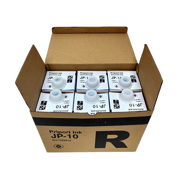 Ricoh type JP10 / JP500 pack de 6 cartouche d'encre (d'origine) - noir 817155 074730 - 1