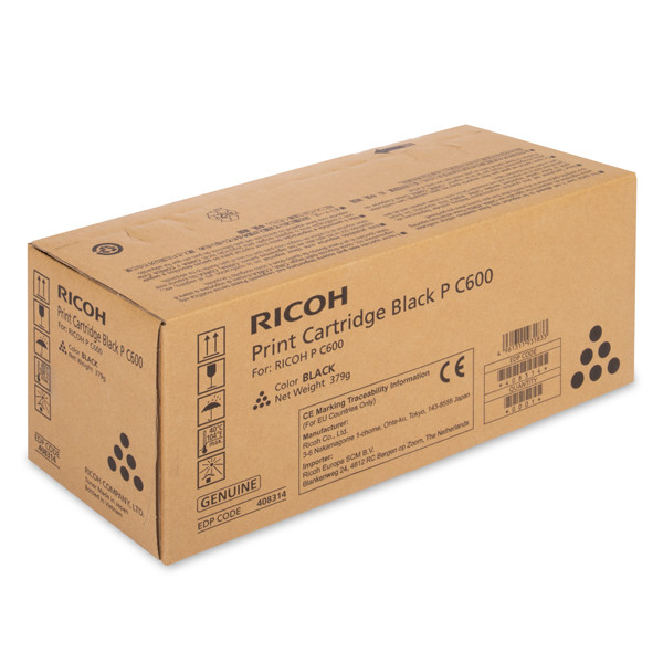 Ricoh type P C600 toner (d'origine) - noir 408314 602283 - 1