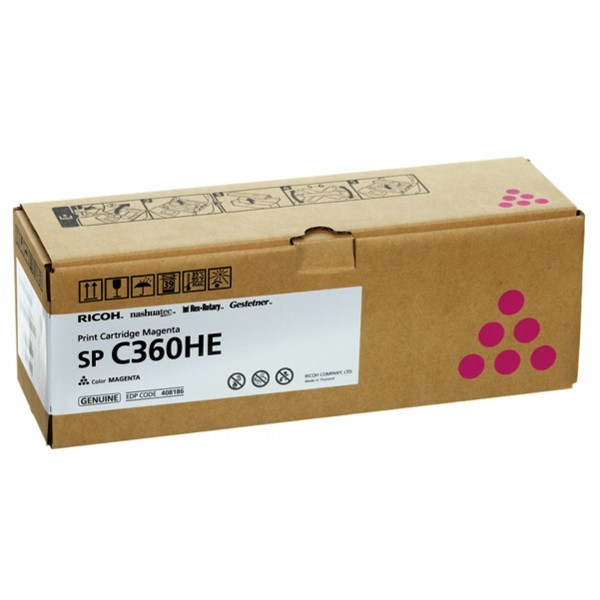 Ricoh type SP C360HE toner haute capacité (d'origine) - magenta 408186 067102 - 1