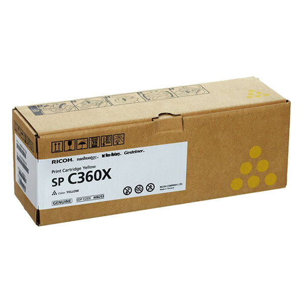 Ricoh type SP C360X toner capacité extra haute (d'origine) - jaune 408253 067114 - 1