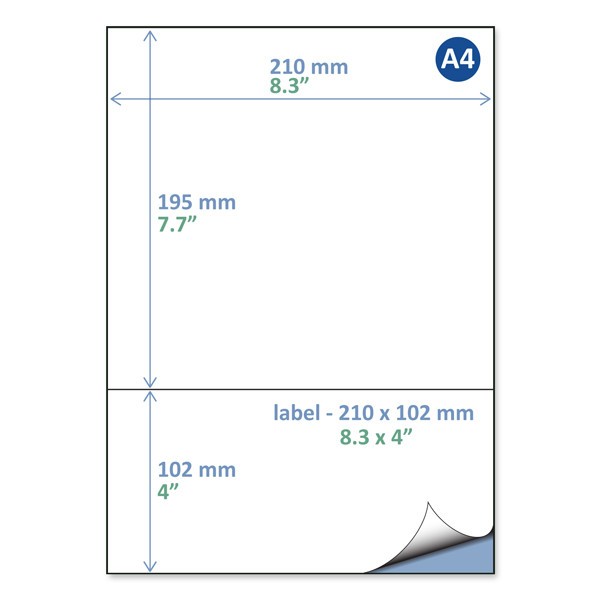 Rillstab étiquette de bordereau de livraison/retour A4 210 x 102 mm (100 feuilles) 89170 068128 - 1