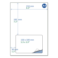 Rillstab étiquette de livraison/retour A4 150 x 100 mm (100 feuilles) 89171 068130