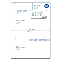 Offre : Rillstab étiquette de bordereau de livraison/retour A4 90 x 45 mm (1000 feuilles)