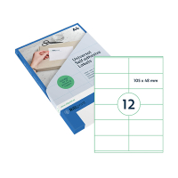 Rillstab Rillprint 83219 étiquettes universelles A4 105 x 48 mm (300 étiquettes) - transparent 83219 068155