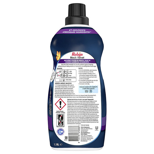 Robijn Klein & Krachtig Black Velvet lessive liquide 1190 ml (39 lavages) SRO05277 - 2