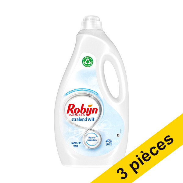 Robijn Offre : 3x Robijn Blanc Éclatant lessive liquide 3 litres (60 lavages)  SRO00120 - 1