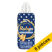 Offre : 8x Robijn Pois et Rayures adoucissant 825 ml (33 lavages)