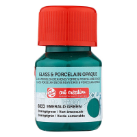 Talens Art Creation peinture pour verre, porcelaine et céramique opaque  6023 (30 ml) - vert émeraude Royal Talens 123encre.be
