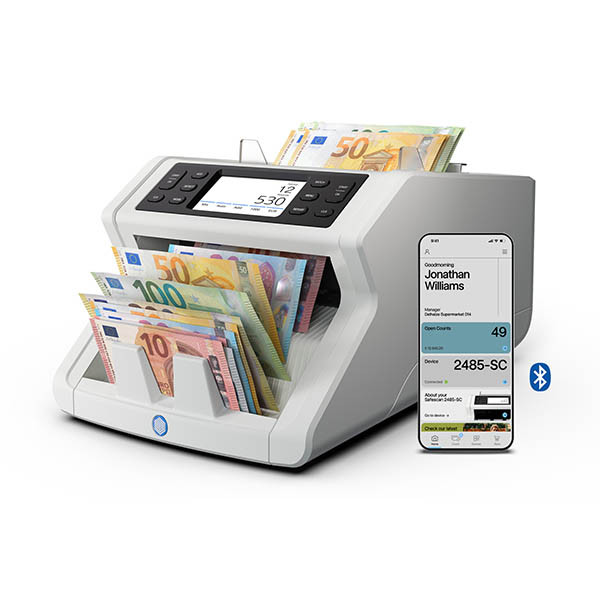 Safescan compteuse de billets 2485-SC avec comptage de valeur et application Safescan 219128 - 1