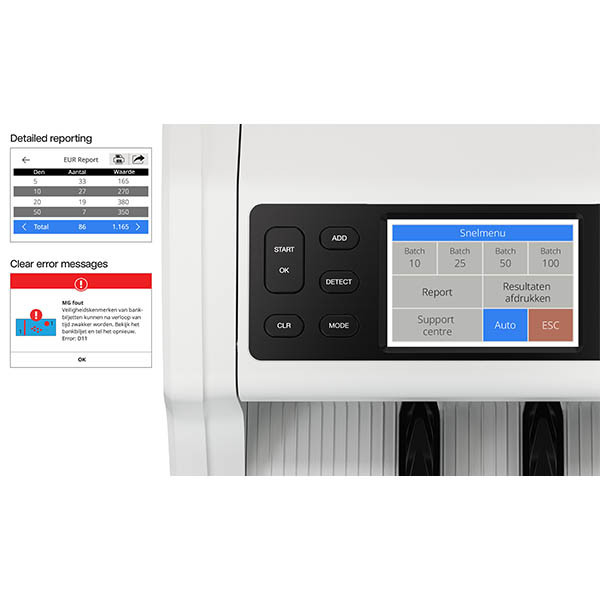 Safescan compteuse de billets 2485-SC avec comptage de valeur et application Safescan 219128 - 7