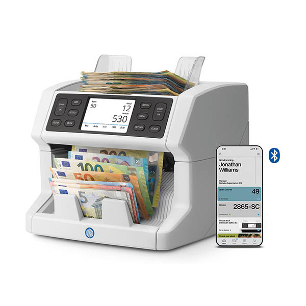 Safescan compteuse de billets 2865-SC avec comptage de valeur et application Safescan 219129 - 1