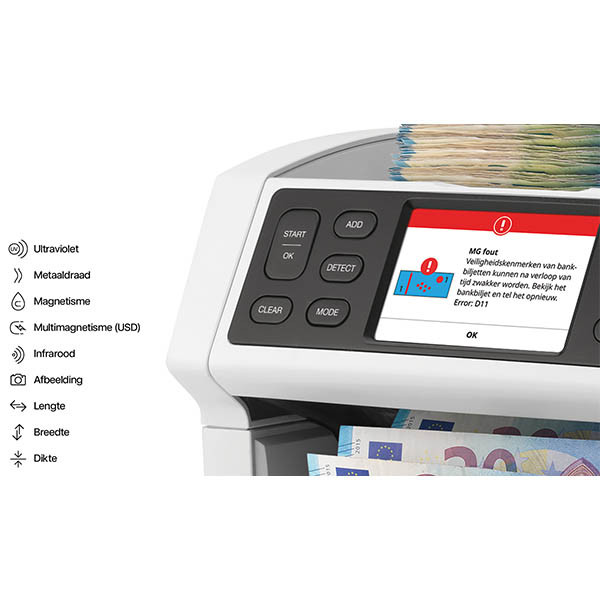 Safescan compteuse de billets 2865-SC avec comptage de valeur et application Safescan 219129 - 3