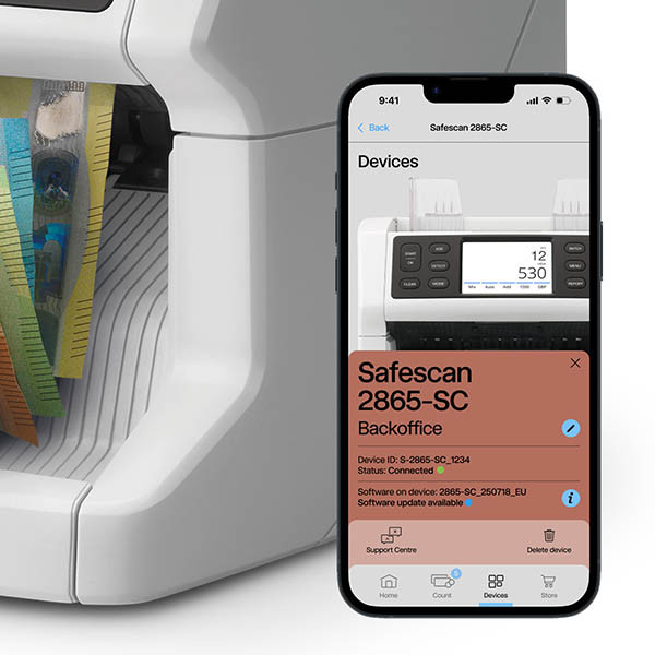 Safescan compteuse de billets 2865-SC avec comptage de valeur et application Safescan 219129 - 7