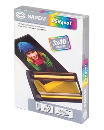 Sagem DSR 400T 3 cartouches d'encre + 120 feuilles format 10 x 15 (d'origine) DSR-400T 031915 - 1
