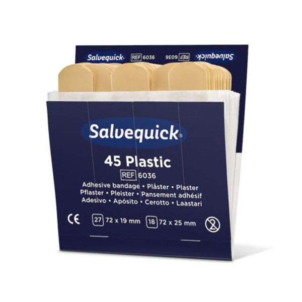 Salvequick distributeur de pansements recharge pour pansements plastiques (6 x 45 pièces)  SSA00006 - 1