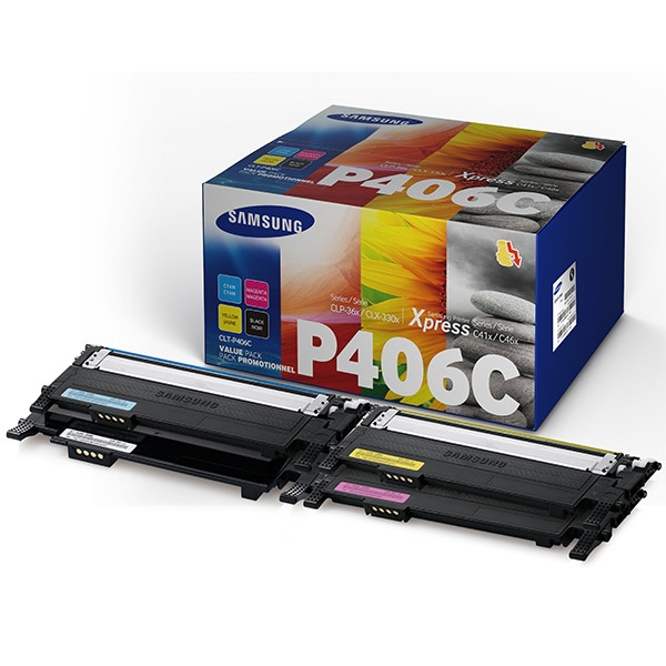 Samsung CLT-P406C (SU375A) kit de toners (d'origine) - noir + 3 couleurs CLT-P406C/ELS 092084 - 1