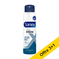 Offre : 4x Sanex Men Active Control spray déodorant (150 ml) SSA06102