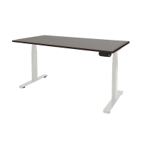 Schaffenburg Dextro Plus bureau assis-debout piètement blanc- plateau chêne logan 120 x 80 cm DEXP-128-LOGW-M25 415065