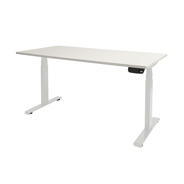 Schaffenburg Dextro Plus bureau assis-debout piètement blanc plateau blanc craie 160 x 80 cm DEXP-168-WIRW-M25 415052 - 1