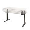 Schaffenburg Dextro Plus bureau assis-debout piètement blanc plateau blanc craie 160 x 80 cm DEXP-168-WIRW-M25 415052 - 5