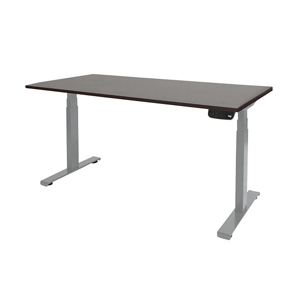 Schaffenburg Dextro Plus bureau assis-debout piètement en aluminium plateau chêne logan 120 x 80 cm DEXP-128-LOGA-M25 415040 - 1