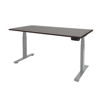 Schaffenburg Dextro Plus bureau assis-debout piètement en aluminium plateau chêne logan 120 x 80 cm DEXP-128-LOGA-M25 415040