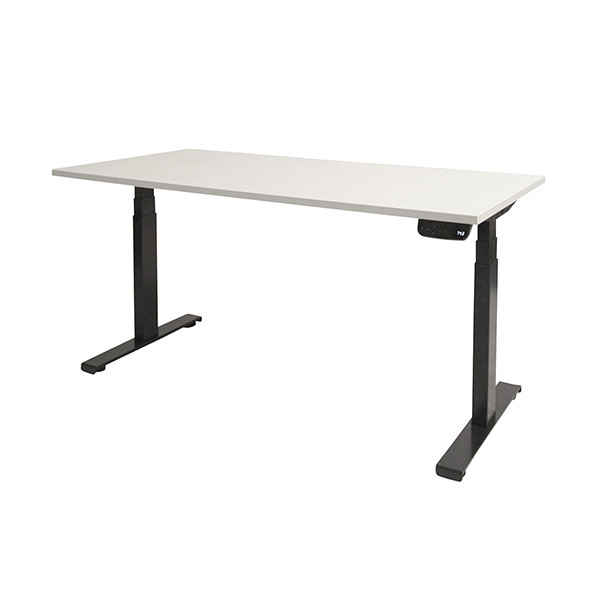 Schaffenburg Dextro Plus bureau assis-debout piètement noir plateau blanc craie 120 x 80 cm DEXP-128-WIRZ-M25 415000 - 1