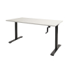 Schaffenburg Dextro Slinger bureau assis-debout piètement noir plateau blanc craie 140 x 80 cm 415251 - 1