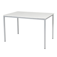 Schaffenburg Domino Basic table de conférence piètement aluminium plateau blanc craie 120 x 80 cm DOV-B128-WIRA-M25 415169