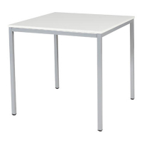Schaffenburg Domino Basic table de conférence piètement aluminium plateau blanc craie 80 x 80 cm DOV-B088-WIRA-M25 415168