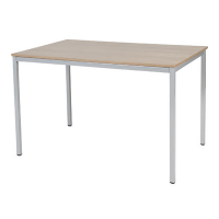 Schaffenburg Domino Basic table de conférence piètement aluminium plateau merisier clair 120 x 80 cm DOV-B128-HAVA-M25 415174
