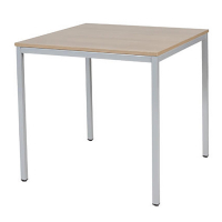 Schaffenburg Domino Basic table de conférence piètement aluminium plateau merisier clair 80 x 80 cm DOV-B088-HAVA-M25 415173