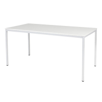 Schaffenburg Domino Basic table de conférence piètement blanc plateau blanc craie 160 x 80 cm DOV-B168-WIRW-M25 415195