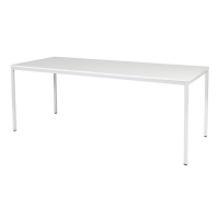 Schaffenburg Domino Basic table de conférence piètement blanc plateau blanc craie 200 x 80 cm DOV-B208-WIRW-M25 415197